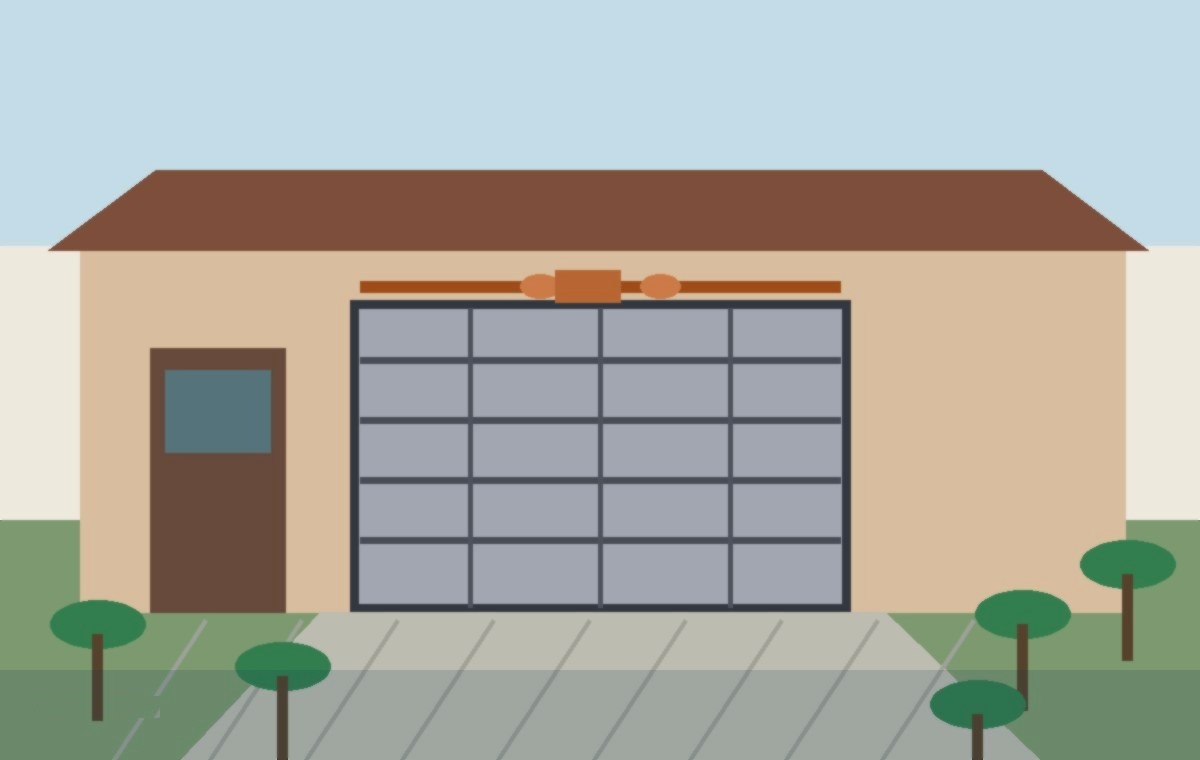 Garage door torsion spring gap check at a River Oaks Texas home